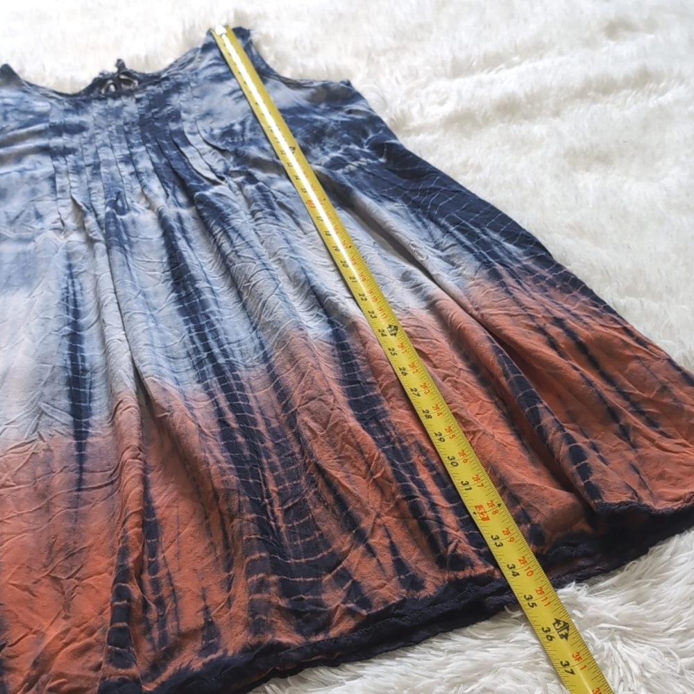 Sonoma Blue Tie Dye Ombre Flowy Dress with Pockets - Picture 12 of 12